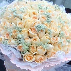 AHR1427 - Champagne roses - Click Image to Close