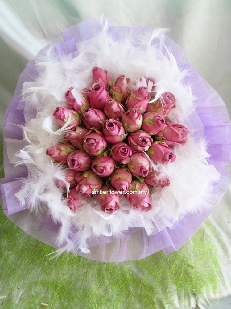 AHB9884 - Purple roses - Click Image to Close