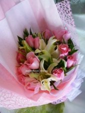 Alove191 (Pink roses and lilies)