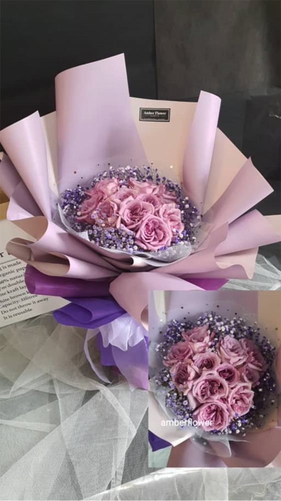 AHB9423 - Purple roses - Click Image to Close