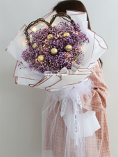 AHB9448 - Purple baby breaths & chocos