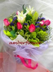 ALove264 (Red roses & lilies)