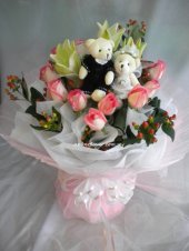BB500 - Pink roses & bears